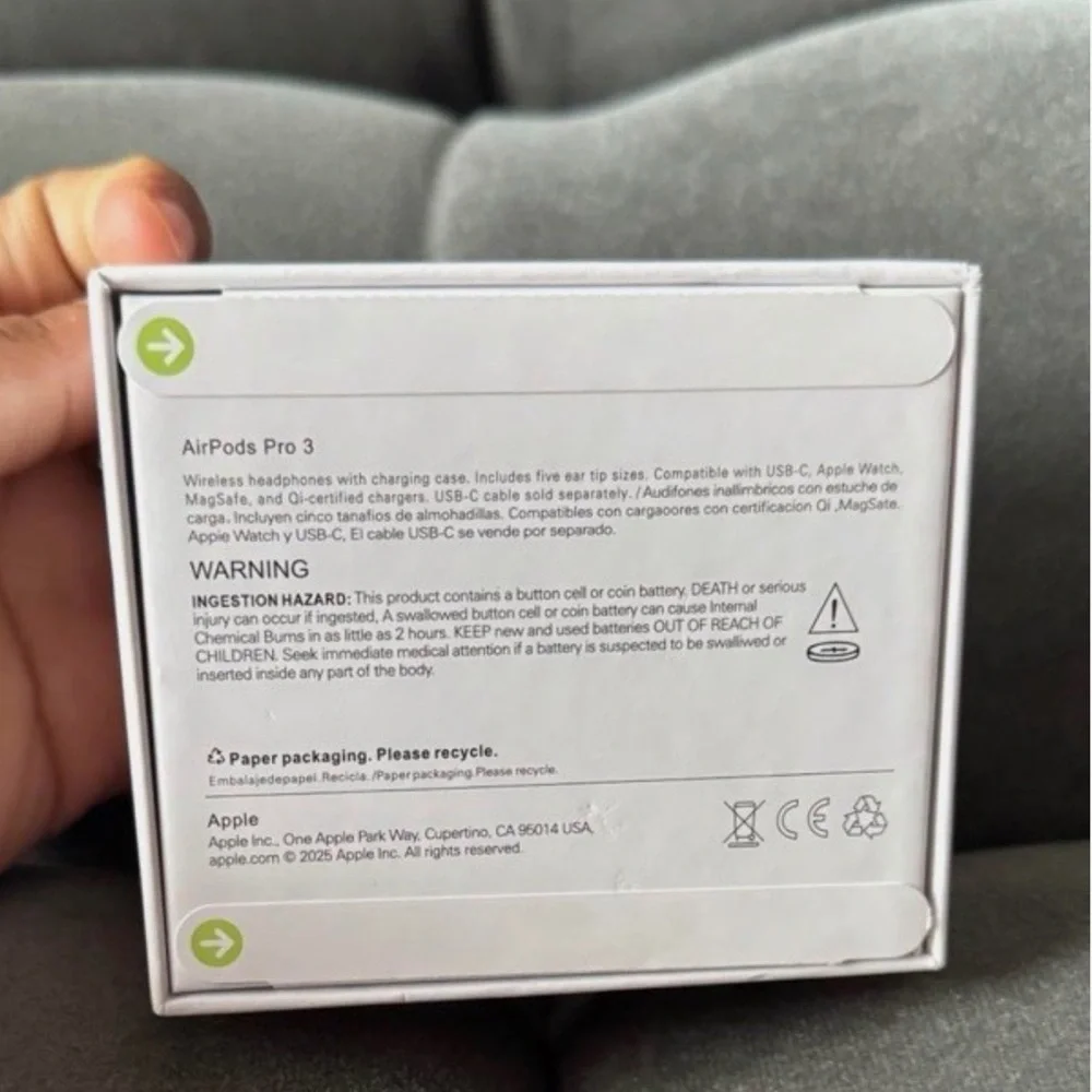 100% Authentic Apple AirPods Pro 3 - Factory Sealed! - Picture 3 of 4